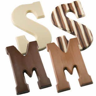 Grote chocolade letters