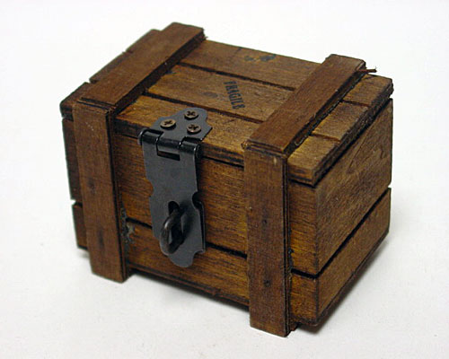 Houten mini kistje kleur donkerbruin