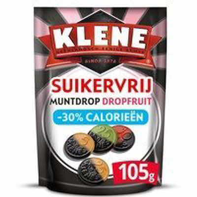 klene suikervrij drop-fruit munten