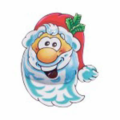 Kerstman hoofd chocolaatje in folie