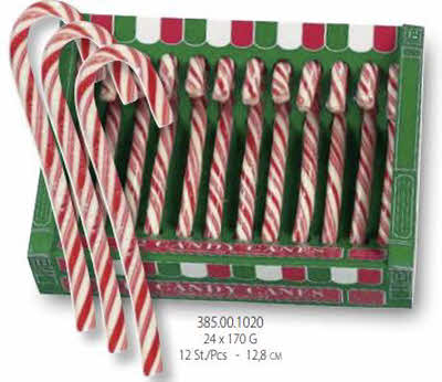 Candy canes 14 grams in doosje per 12 stuks