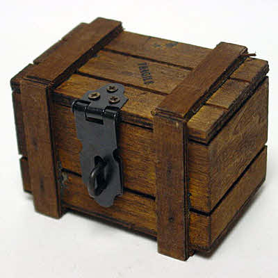 Houten mini kistje kleur donkerbruin