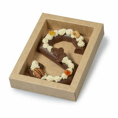 Vegan en Lactosevrije chocolade letter opgespoten