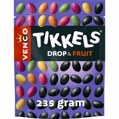 Hoeveelheid: drop en fruit 235g