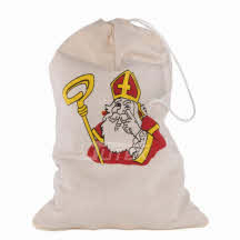 Jute of Katoenen zak met Sint