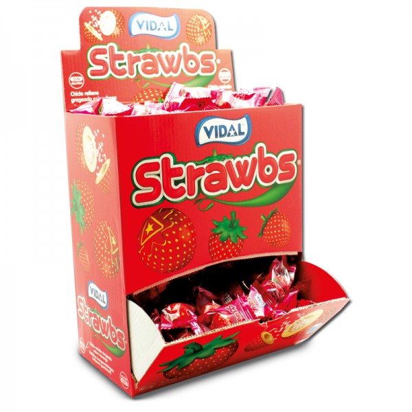 Aardbei kauwgomballen