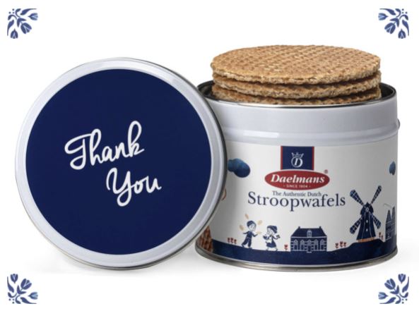 Thank you Blik met karamel stroopwafels