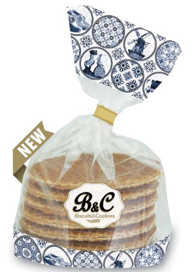 Toefzak stroopwafels 260g Delfts blauw