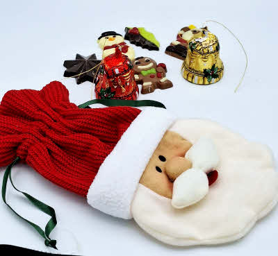 Kerstman met muts zakje