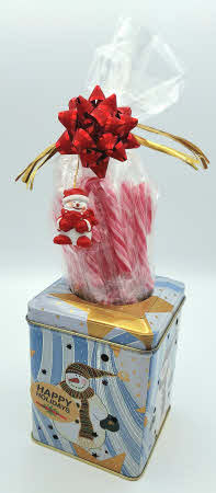 Lantaarn blikje met mini canes