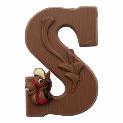 Chocolade letter gedecoreerd 225 gram