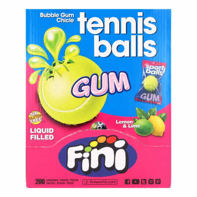 Bubble gum tennis balls