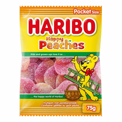 Haribo Happy Peaches pocket size