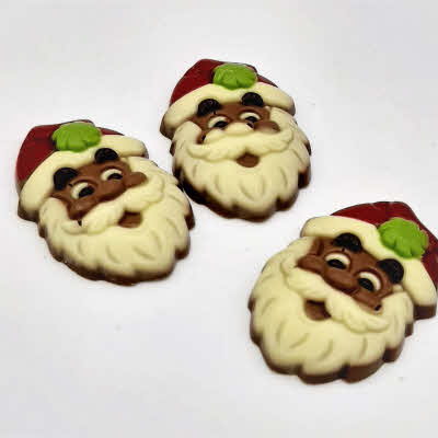 Kerstman hoofd chocolaatjes
