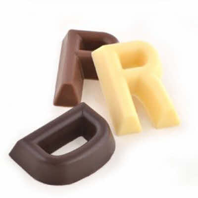 Mix van Mini chocolade letters