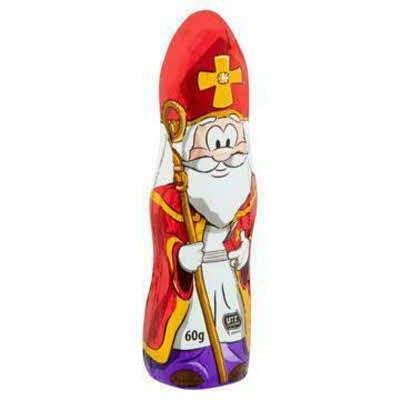 Sint holfiguur 60 gram 17 cm