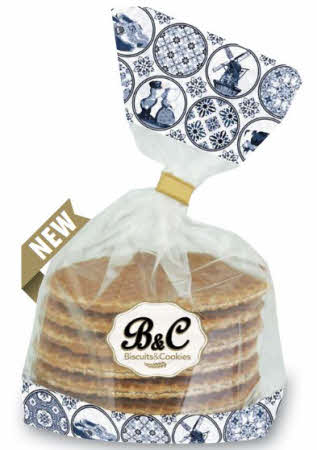 Toefzak stroopwafels 260g Delfts blauw