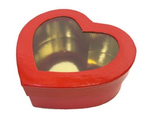 Box Window heart red