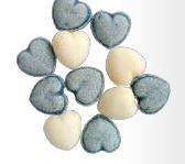 hartjes blauw wit