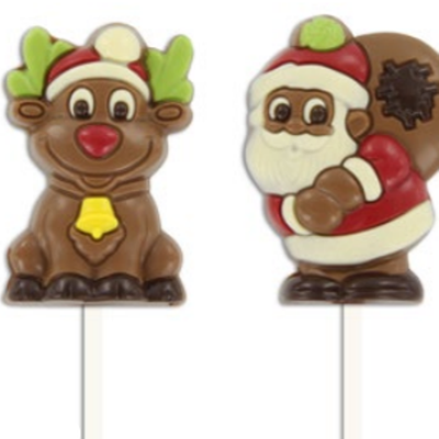 lolly kerst van Callebaut chocolade