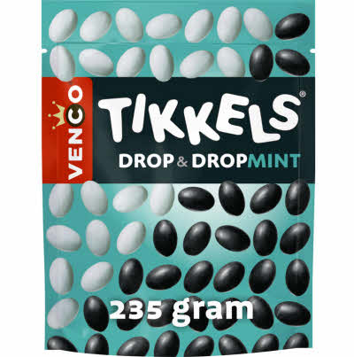 Hoeveelheid: drop en mint 235g