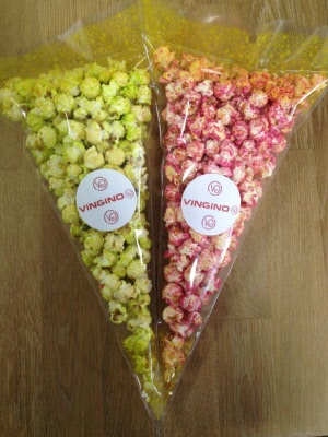 vingino groen en roze popcorn